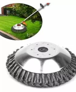 MACARON Tête Brosse Désherbage, Brosse De Roue De Fil D'acier Universel Métal Fixation De Débroussailleuse 25,4MM X 200MM（8 Pouces）LO-Ron