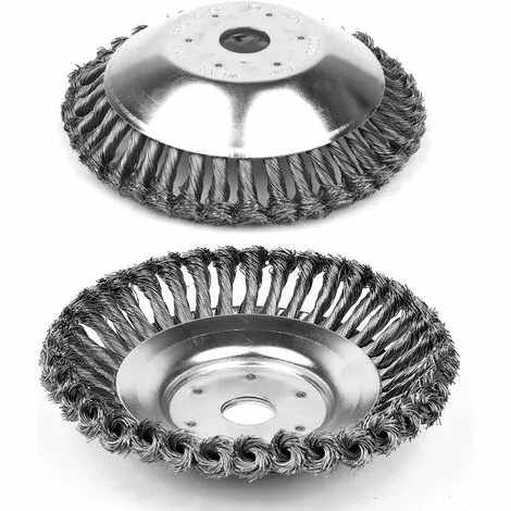 MACARON Tête Brosse Désherbage, Brosse De Roue De Fil D'acier Universel Métal Fixation De Débroussailleuse 25,4MM X 200MM(8 Pouces)LO-Ron 4 MACARON Tête Brosse Désherbage, Brosse De Roue De Fil D'acier Universel Métal Fixation De Débroussailleuse 25,4MM X 200MM(8 Pouces)LO-Ron – Image 2