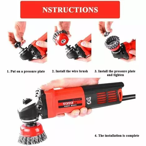 STARLIGHT Tête Brosse Désherbage, SL.GT Pour Débroussailleuse, Plateau Désherbage En Fil D'acier Universel(75MM) 7 STARLIGHT Tête Brosse Désherbage, SL.GT Pour Débroussailleuse, Plateau Désherbage En Fil D'acier Universel(75MM) – Image 5