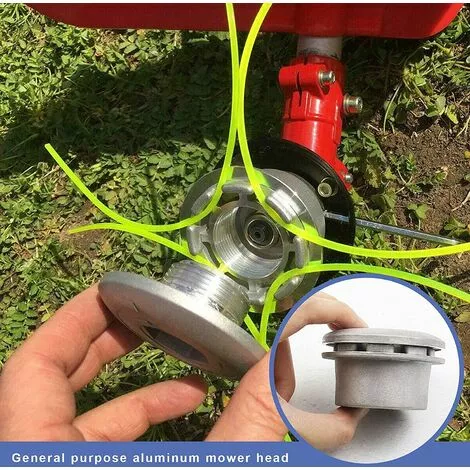 GRID COOL Tête De Coupe Débroussailleuse En Aluminium Pour Tondeuse à Gazon Accessoire De Coupe-Herbe 4 GRID COOL Tête De Coupe Débroussailleuse En Aluminium Pour Tondeuse à Gazon Accessoire De Coupe-Herbe – Image 2