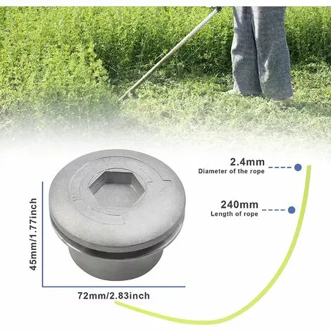 GRID COOL Tête De Coupe Débroussailleuse En Aluminium Pour Tondeuse à Gazon Accessoire De Coupe-Herbe 5 GRID COOL Tête De Coupe Débroussailleuse En Aluminium Pour Tondeuse à Gazon Accessoire De Coupe-Herbe – Image 3