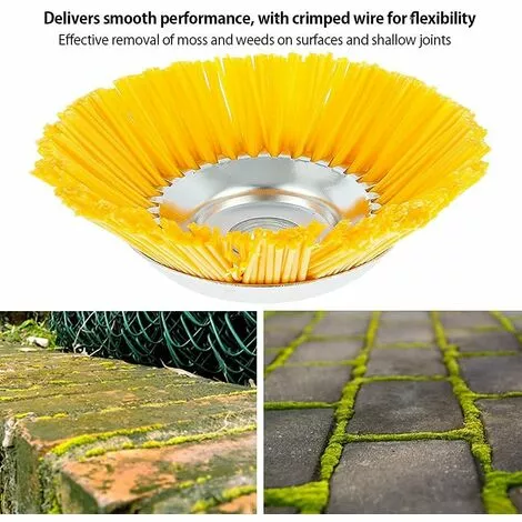 AOUGO Brosse à Mauvaises Herbes En Nylon - Brosse Ronde Universelle Pour Débroussailleuse - Outils De Jardin Durables - 200 Mm X 25,4 Mm 5 AOUGO Brosse à Mauvaises Herbes En Nylon - Brosse Ronde Universelle Pour Débroussailleuse - Outils De Jardin Durables - 200 Mm X 25,4 Mm – Image 3