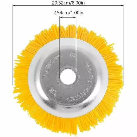 AOUGO Brosse à Mauvaises Herbes En Nylon - Brosse Ronde Universelle Pour Débroussailleuse - Outils De Jardin Durables - 200 Mm X 25,4 Mm 7 AOUGO Brosse à Mauvaises Herbes En Nylon - Brosse Ronde Universelle Pour Débroussailleuse - Outils De Jardin Durables - 200 Mm X 25,4 Mm â Image 5