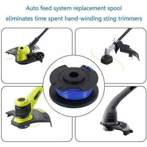 FVBJD Bobine De Fil De Rechange Pour Débroussailleuse Ryobi One+ AC14RL3A 18 V, 24 V, 40 V, Bobine De Rechange Pour Coupe-bordure De Ligne 1.65 Mm, 11ft Pour Débroussailleuse (8 Bobines + 2 Bouchons) 5 FVBJD Bobine De Fil De Rechange Pour Débroussailleuse Ryobi One+ AC14RL3A 18 V, 24 V, 40 V, Bobine De Rechange Pour Coupe-bordure De Ligne 1.65 Mm, 11ft Pour Débroussailleuse (8 Bobines + 2 Bouchons) – Image 3