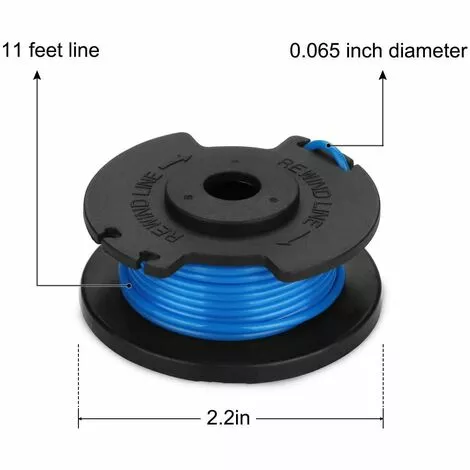 FVBJD Bobine De Fil De Rechange Pour Débroussailleuse Ryobi One+ AC14RL3A 18 V, 24 V, 40 V, Bobine De Rechange Pour Coupe-bordure De Ligne 1.65 Mm, 11ft Pour Débroussailleuse (6 Bobines) 6 FVBJD Bobine De Fil De Rechange Pour Débroussailleuse Ryobi One+ AC14RL3A 18 V, 24 V, 40 V, Bobine De Rechange Pour Coupe-bordure De Ligne 1.65 Mm, 11ft Pour Débroussailleuse (6 Bobines) – Image 4