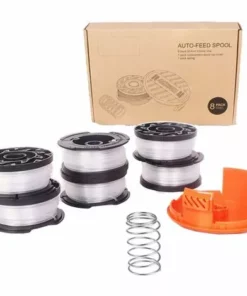 FVBJD Black + Decker Bobines De Fil Reflex Bobine Fil DéBroussailleuse Bobine Reflex Transparent 6 Bobines 1 Couvercle De Bobine 1 Ressort