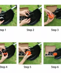 FVBJD Black + Decker Bobines De Fil Reflex Bobine Fil DéBroussailleuse Bobine Reflex Transparent 6 Bobines 1 Couvercle De Bobine 1 Ressort -Débroussailleuse Soldes Magasin 58677515 5