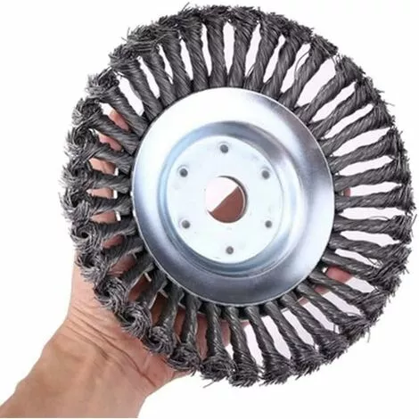 AOUGO Brosse De Débroussailleuse à Gazon, 6 Pouce Tête De Tondeuse à Fil Avec Roue En Fil D'acier Solide, Brosse à Désherber Ronde En Métal 5 AOUGO Brosse De Débroussailleuse à Gazon, 6 Pouce Tête De Tondeuse à Fil Avec Roue En Fil D'acier Solide, Brosse à Désherber Ronde En Métal – Image 3