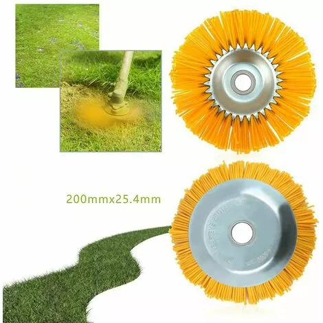 AOUGO Tête De Coupe-Herbe Universelle De 8 Pouces, Tête De Coupe En Fil De Nylon Durci 200x25mm, Lames De Coupe De Mauvaises Herbes, Pour Tondeuse à Gazon Brosse De Jardin 6 AOUGO Tête De Coupe-Herbe Universelle De 8 Pouces, Tête De Coupe En Fil De Nylon Durci 200x25mm, Lames De Coupe De Mauvaises Herbes, Pour Tondeuse à Gazon Brosse De Jardin – Image 4