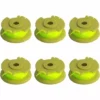 ENLENK 6 Pièces Bobine De Tondeuse, Couvercle De Bobine De Tondeuse, Bobine De Remplacement De Tondeuse, Bobine De Tondeuse De Ø 2mm De Diamètre Pour Ryobi 18v 24v 40v, AC80RL3 -Débroussailleuse Soldes Magasin 58844874 1