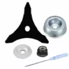 12"x 3T Lame De Débroussailleuse Avec Kit D'entretien D'accessoire D'adaptateur De Lame De Tondeuse à Gazon De Machine De Jardinage Pour Mauvaises Herbes Fraîches Et Tondeuse. GrooFoo