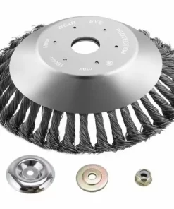 HIASDFLS Brosse À Mauvaises Herbes Pour Débroussailleuse 200 X 25,4 Mm, Brosse De Tondeuse À Gazon,​Tete De Coupe Mauvaises Herbes