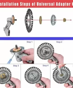 HIASDFLS Brosse À Mauvaises Herbes Pour Débroussailleuse 200 X 25,4 Mm, Brosse De Tondeuse À Gazon,​Tete De Coupe Mauvaises Herbes -Débroussailleuse Soldes Magasin 59008290 5
