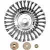 DKSFJKL 6 Pouces Brosse De Désherbage Rotative Pour Extérieur Avec Nœud Torsadé En Acier Pour Roue 25,4 Mm X 150 Mm Coupe Universelle -Débroussailleuse Soldes Magasin 59158446 1