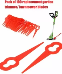 QERSTA 100 Pièces Lames De Coupe En Plastique, 76mm Lames De Tondeuse à Gazon Coupe-Herbe Pour Trim Lawn Garden Plant (Rouge) -Débroussailleuse Soldes Magasin 59161899 3