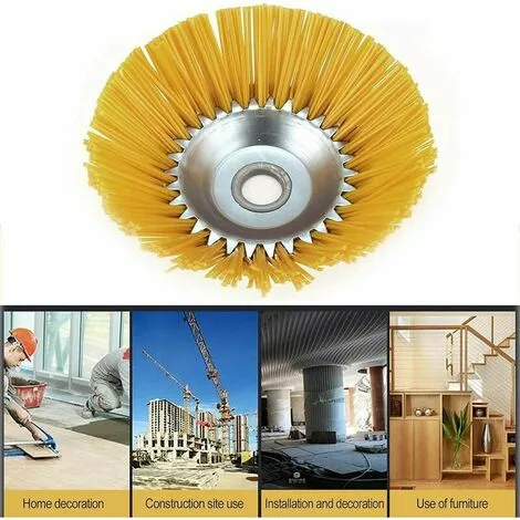 LTS FAFA Brosse Anti-mauvaises Herbes En Nylon - Brosse Ronde Universelle Pour Débroussailleuse - Outils De Jardin Durables - 200 Mm X 25,4 Mm 6 LTS FAFA Brosse Anti-mauvaises Herbes En Nylon - Brosse Ronde Universelle Pour Débroussailleuse - Outils De Jardin Durables - 200 Mm X 25,4 Mm – Image 4