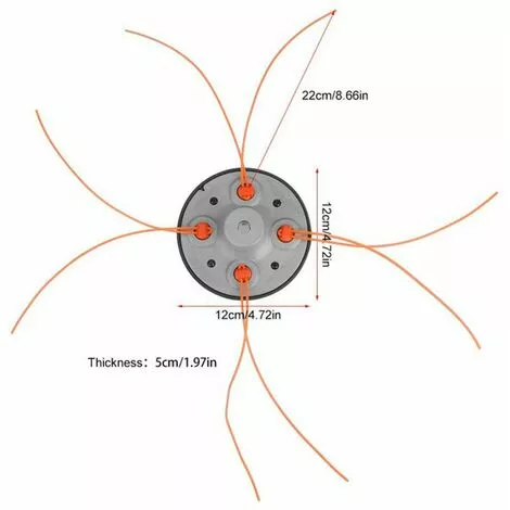GroupM Accessoires De Tondeuse à Gazon Husqvarna Tête De Coupe 6 GroupM Accessoires De Tondeuse à Gazon Husqvarna Tête De Coupe – Image 4