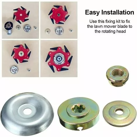 CHANCEY Lot De 4 Lame De Boîte De Vitesse En Métal Écrou Kit De Fixation D'écrou Universel M10 Pour Tête De Débroussailleuse Housse De Remplacement Pour Tondeuse à Gazon Tondeuse Brosse Cutter,SEMAket 6 CHANCEY Lot De 4 Lame De Boîte De Vitesse En Métal Écrou Kit De Fixation D'écrou Universel M10 Pour Tête De Débroussailleuse Housse De Remplacement Pour Tondeuse à Gazon Tondeuse Brosse Cutter,SEMAket – Image 4
