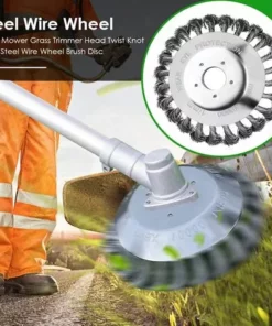 FLYME Tête De Désherbage Fil D'acier, Brosse Anti-Mauvaises Herbes，6 Pouce Brosse Rotative Disque De Pinceau à Roue Pour Outils De Pelouse Jardin Agriculture - Rechange Pour Tonte -Débroussailleuse Soldes Magasin 59713229 4