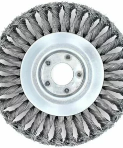 IRISFR Tête De Débroussailleuse, Brosse De Roue En Fil D'acier Nouée De Rechange Pour Coupe-herbe, Plateau De Désherbage Pour Zone Envahie, Herbe Dans Les Coins, Mousse, Jardin, Pelouse - Diamètre D'alésage 25,4 Mm (20 Cm),Lilaris