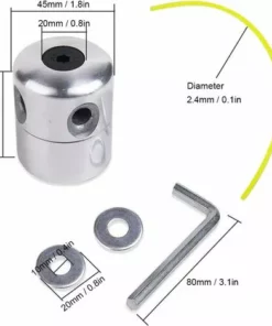 LangRay Tête De Ligne En Aluminium Tête De Tondeuse Tête De Tondeuse à Gazon Bobine Ligne En Nylon Pour Kit De Coupe-Herbe Débroussailleuse à Essence Avec 1 Tête De Ligne + 8 Lignes -Débroussailleuse Soldes Magasin 59916713 4