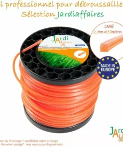 JARDIAFFAIRES Bobine De Fil Professionnel Pour Débroussailleuse Carré 2.7mm X 153 Mètres -Débroussailleuse Soldes Magasin 59988421 3