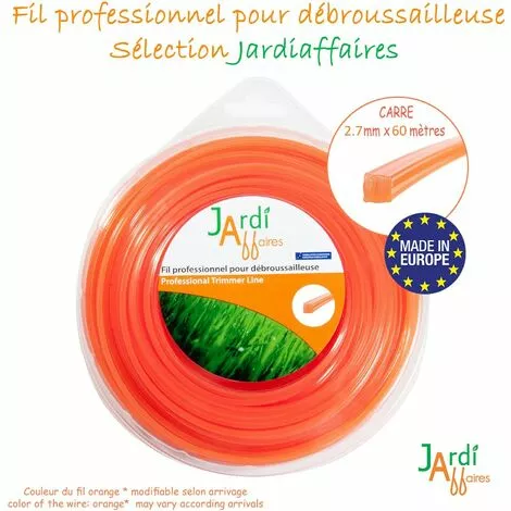 JARDIAFFAIRES Fil Pro Pour Débroussailleuse Carré Diam 2.7 Mm X 60 Mètres 5 JARDIAFFAIRES Fil Pro Pour Débroussailleuse Carré Diam 2.7 Mm X 60 Mètres – Image 3