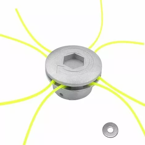 GALOZZOIT Tête De Ligne En Aluminium, 4 Lignes Tête Coupe Bordure Universel, Tête De Coupe-Herbe En Aluminium, Tête Faucheuse, Tete Debroussailleuse, Pour Jardin, Pelouse, Patio 3 GALOZZOIT Tête De Ligne En Aluminium, 4 Lignes Tête Coupe Bordure Universel, Tête De Coupe-Herbe En Aluminium, Tête Faucheuse, Tete Debroussailleuse, Pour Jardin, Pelouse, Patio