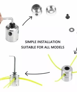 Cisea Tête De Coupe-Herbe Universelle, Aluminium Fils Tête Coupe-Bordure, Tête Debroussailleuse Universelle, Tête Double Fil Bobine, Tête Double Fil Bobine, Pour Brosse Cutter -Débroussailleuse Soldes Magasin 60003261 5