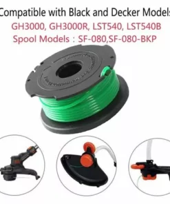DENUOTOP Fil Bobines De Rechange à Alimentation Automatique Pour Coupe-bordure SF-080 Compatibles Avec Black Et Decker GH3000 LST540 LST540B GH3000R Coupe-bordure SF-080-BKP, 20 Pi (paquet De 8) -Débroussailleuse Soldes Magasin 60009894 2