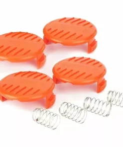 DENUOTOP Fil Couvercles De Capuchon De Bobine De Rechange Pour Coupe-herbe Compatibles Pour Coupe-herbe Black + Decker, Paquet De 4 (4 Capuchons De Bobine + 4 Ressorts)