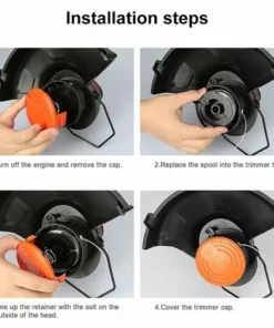 DENUOTOP Fil Couvercles De Capuchon De Bobine De Rechange Pour Coupe-herbe Compatibles Pour Coupe-herbe Black + Decker, Paquet De 4 (4 Capuchons De Bobine + 4 Ressorts) 10 DENUOTOP Fil Couvercles De Capuchon De Bobine De Rechange Pour Coupe-herbe Compatibles Pour Coupe-herbe Black + Decker, Paquet De 4 (4 Capuchons De Bobine + 4 Ressorts) -Débroussailleuse Soldes Magasin 60010175 4