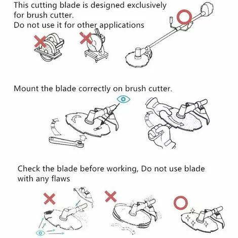 LUCKY-88 Lame De Tondeuse à Gazon, Lame Ronde En Alliage Hande En Acier Blanc à Un Mot (40 Dents) 7 LUCKY-88 Lame De Tondeuse à Gazon, Lame Ronde En Alliage Hande En Acier Blanc à Un Mot (40 Dents) – Image 5