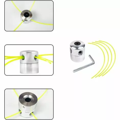 GUAZHUNIFR 8 Pièces Tete Debroussailleuse Universelle Aluminium Fils Tête Nylon Cut Fil Tête De Coupe En Aluminium Coupe Bordure Tête De Coupe Herbe Kit Pour Débroussailleuse Tondeuse à Gazon,GU.B/bon 6 GUAZHUNIFR 8 Pièces Tete Debroussailleuse Universelle Aluminium Fils Tête Nylon Cut Fil Tête De Coupe En Aluminium Coupe Bordure Tête De Coupe Herbe Kit Pour Débroussailleuse Tondeuse à Gazon,GU.B/bon – Image 4
