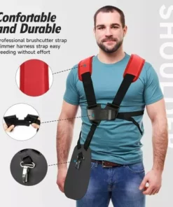 FLYME Tondeuse à Fronde – Tondeuse à Double Sangle Avec Sangles En Nylon Durables Réglables Pour Débroussailleuse Ou Jardinage Pour STIHL FS, Tondeuse à Fil Série Km (rouge) -Débroussailleuse Soldes Magasin 60177491 2