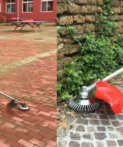 FR-LIFE Brosse De Débroussailleuse à Gazon,BR-Vie 200x25.4mm Brosse à Désherber Ronde Pour éliminer Les Mauvaises Herbes, Tête Brosse Rotative Avec Roue En Fil D'acier Massif Pour Jardin Agriculture(8 Pouce) -Débroussailleuse Soldes Magasin 60186625 5