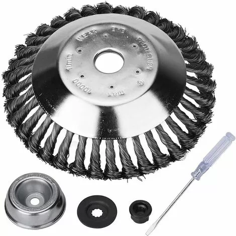 DECKON 8'' Kit De Brosse De Débroussailleuse à Gazon, 200x25,4mm Brosse à Désherber Ronde Pour éliminer Les Mauvaises Herbes, Tête Brosse Avec Roue En Fil D'acier Massif Pour Jardin Agriculture(8 Pouce) 3 DECKON 8'' Kit De Brosse De Débroussailleuse à Gazon, 200x25,4mm Brosse à Désherber Ronde Pour éliminer Les Mauvaises Herbes, Tête Brosse Avec Roue En Fil D'acier Massif Pour Jardin Agriculture(8 Pouce)