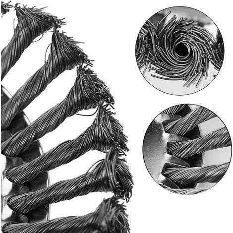 DECKON 8'' Kit De Brosse De Débroussailleuse à Gazon, 200x25,4mm Brosse à Désherber Ronde Pour éliminer Les Mauvaises Herbes, Tête Brosse Avec Roue En Fil D'acier Massif Pour Jardin Agriculture(8 Pouce) 5 DECKON 8'' Kit De Brosse De Débroussailleuse à Gazon, 200x25,4mm Brosse à Désherber Ronde Pour éliminer Les Mauvaises Herbes, Tête Brosse Avec Roue En Fil D'acier Massif Pour Jardin Agriculture(8 Pouce) – Image 3