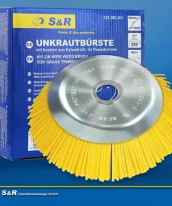 DECKON Tête Brosse Débroussailleuse Universelle. Brosse Désherbage Gazon Mauvaises Herbes En Nylon 200 X 25,4 Mm Jaune -Débroussailleuse Soldes Magasin 60282856 5