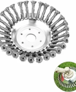 NAXUNNN Tête De Désherbage Fil D'Acier,Débroussailleuse,Brosse Anti-Mauvaises Herbes,Tête De Coupe-HerbePour Coupe (6in/150mm)