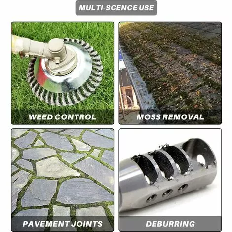 NAXUNNN Tête De Désherbage Fil D'Acier,Débroussailleuse,Brosse Anti-Mauvaises Herbes,Tête De Coupe-HerbePour Coupe (6in/150mm) 5 NAXUNNN Tête De Désherbage Fil D'Acier,Débroussailleuse,Brosse Anti-Mauvaises Herbes,Tête De Coupe-HerbePour Coupe (6in/150mm) – Image 3