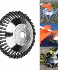 NAXUNNN Brosse à Désherber Ronde Pour Débroussailleuse, 6'' Tête Brosse Désherbage,150 X 25,4mm Brosse Rotative -Débroussailleuse Soldes Magasin 60506022 2