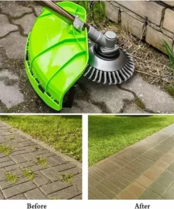 JOORRT Tête Brosse Désherbage 6 Pouces Métallique, Brosse Débroussailleuse De Mauvaises Herbes, Brosse à Désherber Ronde Pour Jardin Rue Agriculture(150 X 25,4mm) -Débroussailleuse Soldes Magasin 60667810 4