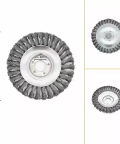 JOORRT Tête Brosse Désherbage 6 Pouces Métallique, Brosse Débroussailleuse De Mauvaises Herbes, Brosse à Désherber Ronde Pour Jardin Rue Agriculture(150 X 25,4mm) -Débroussailleuse Soldes Magasin 60667810 5