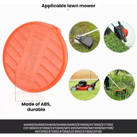 BENOBBY KIDS Capuchon De Bobine, Capuchon De Bobine De Garniture De Capuchon De Bobine 4 Pièces, Accessoire De Débroussailleuse, Capuchon De Bobine Pour Tondeuse à Gazon Black-Decker, Rc-100-P 4 BENOBBY KIDS Capuchon De Bobine, Capuchon De Bobine De Garniture De Capuchon De Bobine 4 Pièces, Accessoire De Débroussailleuse, Capuchon De Bobine Pour Tondeuse à Gazon Black-Decker, Rc-100-P – Image 2