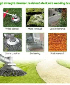 BENOBBY KIDS Brosse De Débroussailleuse, Tête De Brosse De Désherbage, Brosse De Désherbage De Débroussailleuse, Brosse De Désherbage Métallique, Environ 6 Pouces, Accessoires De Tondeuse à Gazon -Débroussailleuse Soldes Magasin 60720834 3