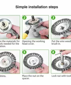 BENOBBY KIDS Brosse De Débroussailleuse, Tête De Brosse De Désherbage, Brosse De Désherbage De Débroussailleuse, Brosse De Désherbage Métallique, Environ 6 Pouces, Accessoires De Tondeuse à Gazon -Débroussailleuse Soldes Magasin 60720834 4