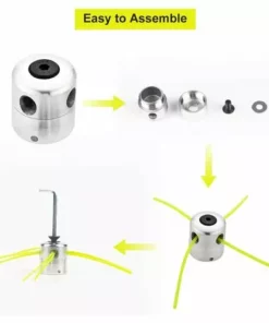 DENUOTOP Tête De Débroussailleuse Universelle Aluminium Fils Tête Coupe-bordure Tête Double Fil Bobine Tête Fil Nylon Pour Tondeuse, 2 Têtes De Fil + 8 Fils 7 DENUOTOP Tête De Débroussailleuse Universelle Aluminium Fils Tête Coupe-bordure Tête Double Fil Bobine Tête Fil Nylon Pour Tondeuse, 2 Têtes De Fil + 8 Fils -Débroussailleuse Soldes Magasin 60744001 2