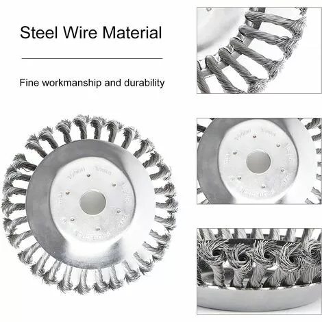 DENUOTOP Brosse De Debroussailleuse Universelle, 200 X 25,4 Mm Brosse De Désherbage, Tête Brosse Désherbage Pour Débroussailleuse Tete Brosse De Debroussailleuse 30 Brins Fil D'acier (8 Pouces) 3 DENUOTOP Brosse De Debroussailleuse Universelle, 200 X 25,4 Mm Brosse De Désherbage, Tête Brosse Désherbage Pour Débroussailleuse Tete Brosse De Debroussailleuse 30 Brins Fil D'acier (8 Pouces)