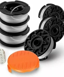 Cisea Lot De 6 Bobines Pour Black Decker Coupe-Bordures,Fil En Nylon, Fil De ⌀1,65 Mm+1 Capuchon +1 Ressort